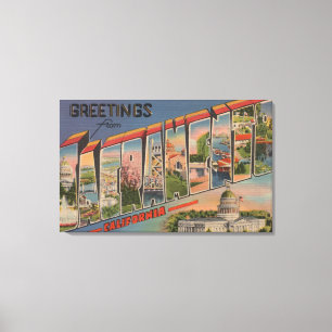 Sacramento, KalifornienGroßbuchstaben Szenen 2 Leinwanddruck