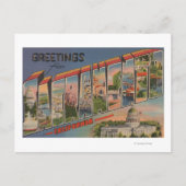 Sacramento, KalifornienGroße Briefszenen Postkarte (Vorderseite)