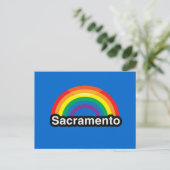 SACRAMENTO LGBT PRIDE RAINBOW POSTKARTE (Stehend Vorderseite)
