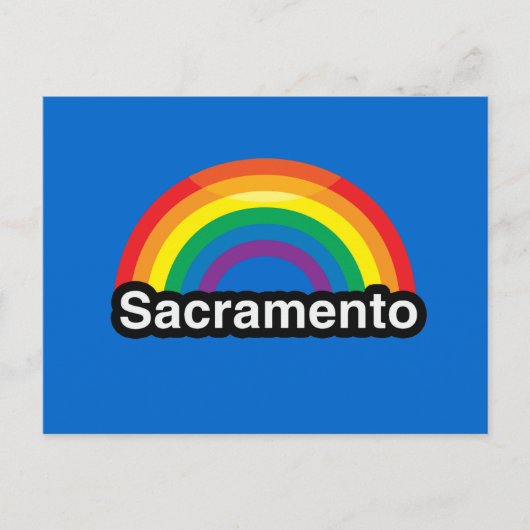 SACRAMENTO LGBT PRIDE RAINBOW POSTKARTE (Vorderseite)