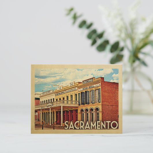 Sacramento Postcard California Postkarte (Stehend Vorderseite)