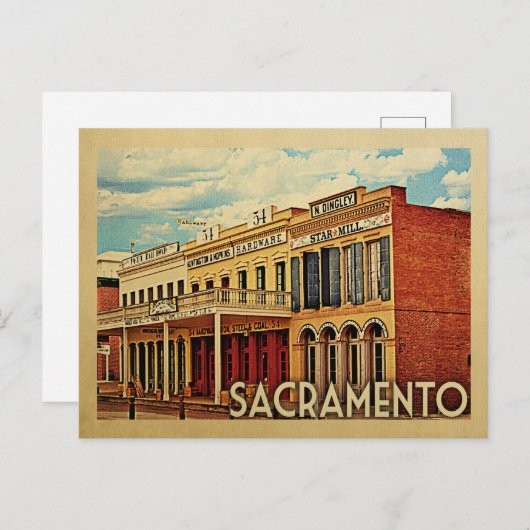 Sacramento Postcard California Postkarte (Vorne/Hinten)