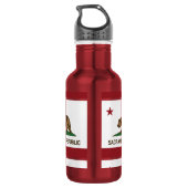 Sacramento-Republik-Flagge Edelstahlflasche (Rückseite)