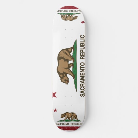 Sacramento-Republik-Flagge Skateboard (Vorderseite)