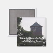 Sacramento River Walk Water Tower Magnet (Vorderseite/Rückseite)