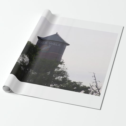 Sacramento River Walk Water Tower Wrapping Paper Geschenkpapier (Ungerollt)