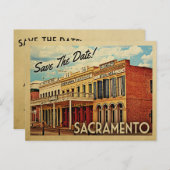 Sacramento Save the Date Kalifornien Ankündigungspostkarte (Vorne/Hinten)