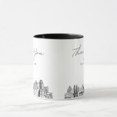 Sacramento Sketch Simple Custom Wedding Tasse (Zentrum)