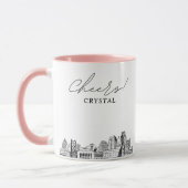Sacramento Skyline Personalisierte Hochzeitscoffee Tasse (Links)