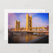 Sacramento Tower Bridge Postkarte (Vorne/Hinten)