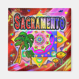 Sacramento Tropical Friends Magnet