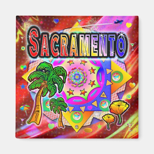 Sacramento Tropical Friends Magnet (Vorne)