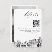 Sacramento Wedding Details QR Code Klein Begleitkarte (Vorne/Hinten)