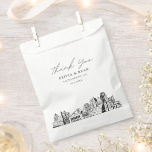 Sacramento Wedding Personalisierte Gefälligkeitsta Geschenktütchen