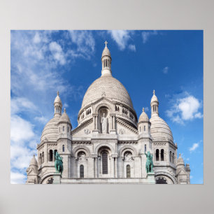 Sacre Coeur auf dem Montmartre-Hügel - Paris, Fran Poster