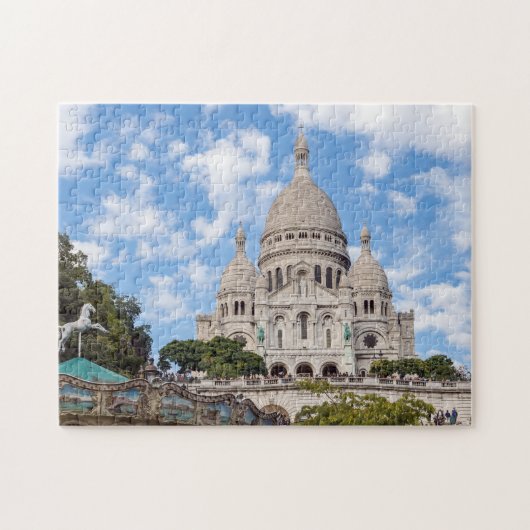 Sacre Coeur auf dem Montmartre-Hügel - Paris, Fran Puzzle (Horizontal)