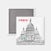 Sacre Coeur Basilica auf dem Montmartre, Paris Magnet (Vorderseite/Rückseite)