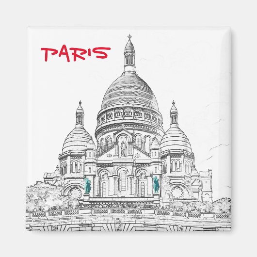 Sacre Coeur Basilica auf dem Montmartre, Paris Magnet (Vorne)