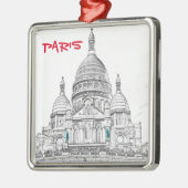 Sacre Coeur Basilica auf dem Montmartre, Paris Ornament Aus Metall (Links)