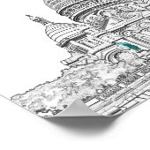 Sacre Coeur Basilica auf dem Montmartre, Paris Poster (Ecke)