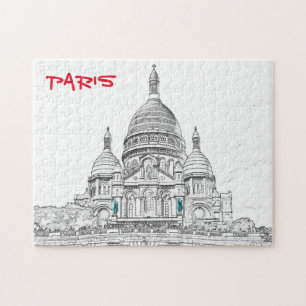 Sacre Coeur Basilica auf dem Montmartre, Paris Puzzle