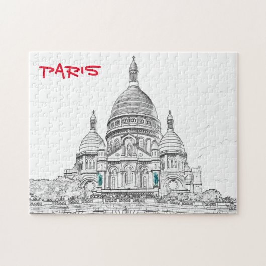 Sacre Coeur Basilica auf dem Montmartre, Paris Puzzle (Horizontal)