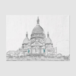 Sacre Coeur Basilica auf dem Montmartre, Paris Seidenpapier