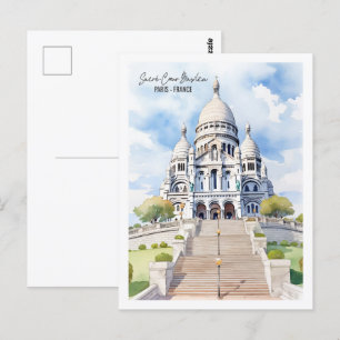 Sacre Coeur Basilika Paris Ristorante La Lanchetta Postkarte