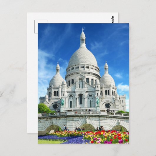 Sacre-Coeur Basilika Sommersonne Frankreich Postkarte (Vorne/Hinten)