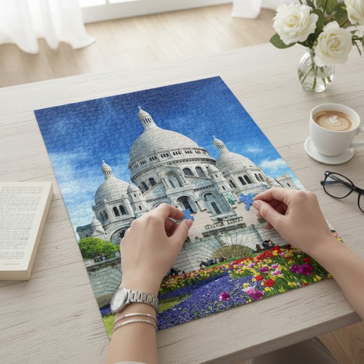 Sacre-Coeur Basilika Sommersonne Frankreich Puzzle