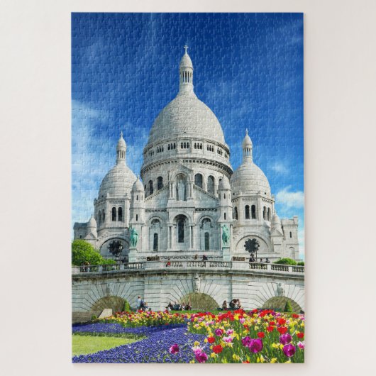 Sacre-Coeur Basilika Sommersonne Frankreich Puzzle (Vertikal)