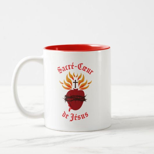 Sacré-Coeur de Jésus/Heiliges Herz Jesu Zweifarbige Tasse (Links)