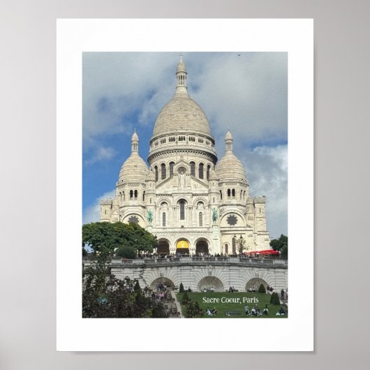 Sacre Coeur, Montmartre, Paris, Frankreich Poster (Vorne)