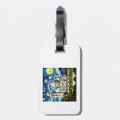 Sacre-Coeur Paris France Starry Night Gepäckanhänger (Rückseite vertikal)