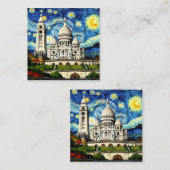 Sacre-Coeur Paris Frankreich Starry Night Begleitkarte (Vorne/Hinten)