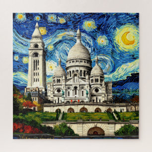 Sacre-Coeur Paris Frankreich Sternennacht Puzzle