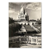 Sacré Coeur Vintag Schwarz/Weiß Fotodruck (Vorne)