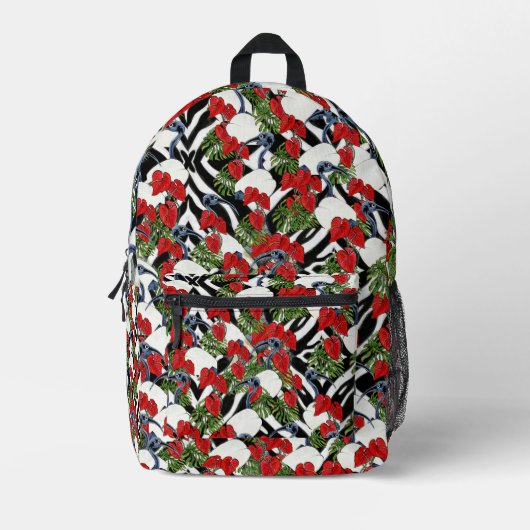 Sacred Anthurium Backpack Bedruckter Rucksack (Vorderseite)