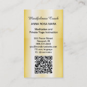 *~* Sacred AP92 Yoga QR Goldblume des Lebens Reiki Visitenkarte (Rückseite)