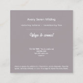 Sacred Axis | Third Eye Design Quadratische Visitenkarte (Rückseite)