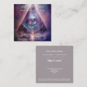 Sacred Axis | Third Eye Design Quadratische Visitenkarte (Vorne/Hinten)