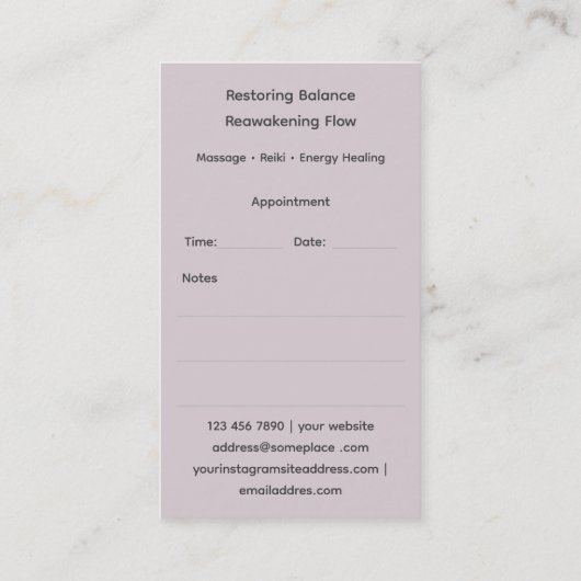 Sacred Axis | Third Eye Design Visitenkarte (Rückseite)