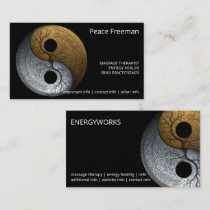 Sacred Balance Yin Yang Symbol Visitenkarte
