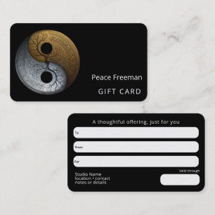 Sacred Balance Yin Yang Symbol Visitenkarte