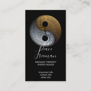 Sacred Balance Yin Yang Symbol Visitenkarte