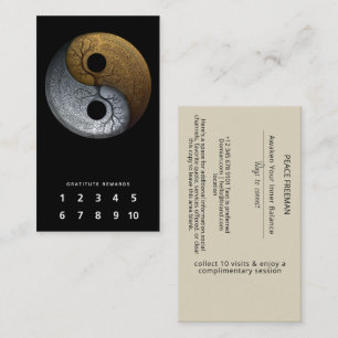 Sacred Balance Yin Yang Symbol Visitenkarte