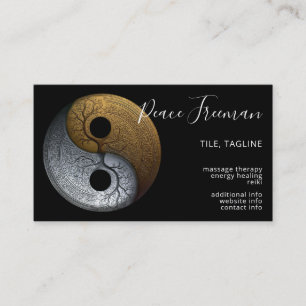 Sacred Balance Yin Yang Symbol Visitenkarte