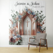 Sacred Bloom: A Moment of Grace Wedding Backdrop Wandteppich (Beispiel)