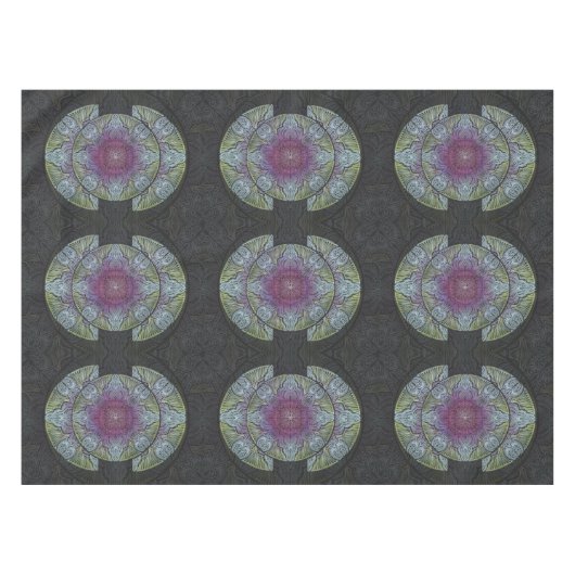 Sacred Bloom Mandala Tischdecke (Vorderseite (Horizontal))