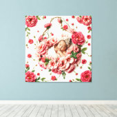 Sacred Bloom vom Januar - Baby Girl Portrait Leinwanddruck (Insitu (Holzboden))